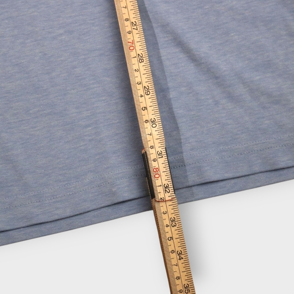 Travis Mathews Golf Polo Shirt Mens Size XXXL Light Blue Pocket Short Sleeve - Picture 6 of 9